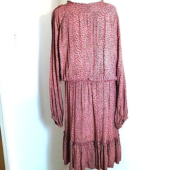 A Beautiful Soul Bohemian Dress w/Brown Dots, Ruffled Trim, Size 22/24, NWT - Picture 7 of 12